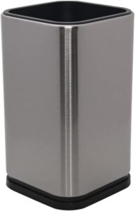 Mimo Style Porta Utensílios, Feito Inteiramente em Aço Inox Escovado e Detalhes em Polipropileno. Auxilia na Organização da Sua Bancada e na Duração de Suas Lâminas. Resistente e Durável, AJ19202
