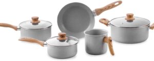 Brinox – Jogo de Panelas 5 Peças Ceramic Life Easy – Cinza