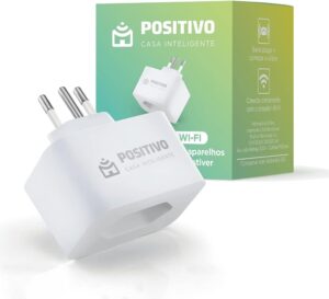 Smart Plug Wi-Fi 10A/1000W, Positivo Casa Inteligente, Ligue ou Desligue seus Eletrodomésticos Através do Celular, Compatível com Alexa