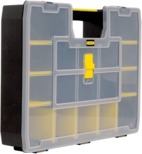 Stanley Caixa Organizadora Softmaster Grande Impermeável com 17 Compartimentos, Ideal para Armazenar Ferramentas e Acessórios, Modelo STST14026(acessórios não incluídos-imagens ilustrativas)