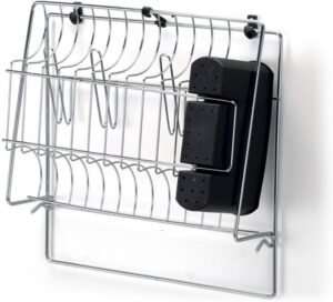 Escorredor De Parede Com Porta Talher, 32.5cm, Cromado, Arthi