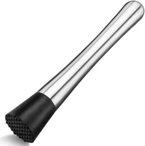 Socador Macerador 20cm Para Caipirinha De Inox Grande Drinques E Coquetéis Bartender Amassador De Frutas E Legumes Resistente E Durável