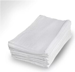 Pano de Chão, Kit 10 Panos de Chão, Saco Alvejado, 100% Algodão, Reutilizável e Ecológico, Tamanho Grande 45X70cm, Grosso e Encorpado Ideal Para Limpeza Pesada