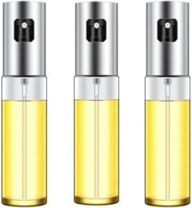 KIT 3x Pulverizador Spray De Òleos 100ml – Vidro Aço Inox Premium Azeite Vinagre Spray Borrifador Dosador.