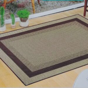 Tapete Para Sala Sisal 1,00 x 1,50m Escritorio Quarto Marrom Sem Pelo Lancer
