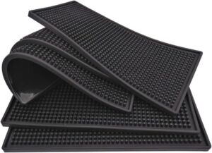 Tapete Escorredor De Louça Porta Pratos Copos para Barmen Drinks 45×20 Antiderrapante Bar Mat Silicione