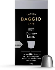 Baggio Café Cápsulas De Café Espresso Lungo Compatível Com Nespresso Contém 10 Cápsulas