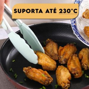 Jogo Utensílios Cozinha Silicone Cinza/Grafite Cabo Madeira Antiaderente Alta Temperatura Kit 12 Peça Com Suporte Colher Espátula Pegador Concha Fue Pincel Escumadeira Copo Anti Risco Talher