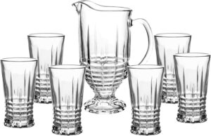 Conjunto Jarra de Vidro 1,3 L e 6 Copos de Vidro 300 ml