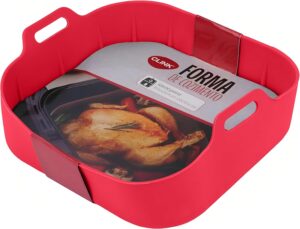 Forma de Silicone Quadrada para Fritadeira Air Fryer 19x19cm – Clink