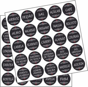 Etiquetas Adesivas Para Porta Temperos E Porta Condimentos