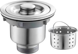 Válvula Pia Cozinha 4 1/2 Aço Inox 304 Com Cesto Removível Ralo Prata – Brinovar