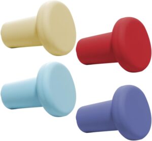 WOLFF – Conjunto 4 Tampas para Vinho de Silicone Colorido 3,5cm x 3,5cm