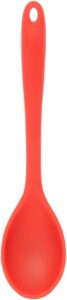 Kit de Colher, concha, espátula e escumadeira em silicone (Vermelho)