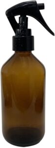 Frasco De Vidro Âmbar 200ml Com Borrifador Mini Gatilho (5 Peças)