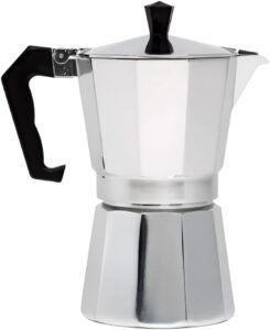 Cafeteira Italiana Moka 300ml em Alumínio para 6 Xícaras Expresso Design Clássico com Válvula de Segurança e Alça Resistente
