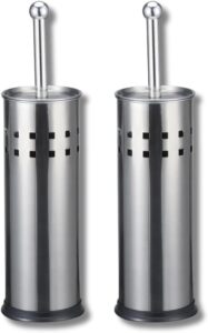Kit 2 Escova Vaso Sanitário Limpar Privada Banheiro Inox