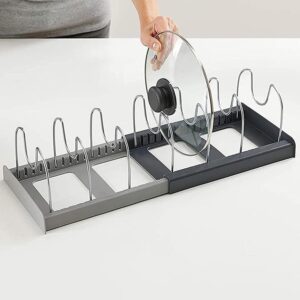 Suporte Organizador Expansível para Cozinha Escorredor de Pratos Porta Louças Panelas Tampas