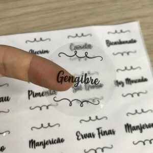 36 Adesivos De Temperos E Condimentos Organizador 3,8×3,8cm (Transparente)