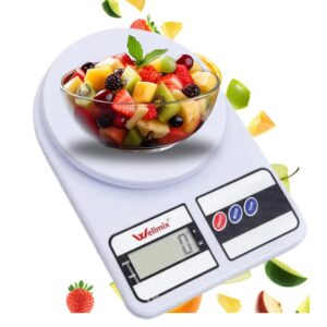 Balança para cozinha digital Com função tare, Escala de 1g a 10 KG com alta precisão- ideal para Dieta Nutrição e receitas