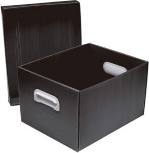 Caixa Organizadora The Best Box M 370x280x212 Preto – 01 Unidade Polibras, Preta