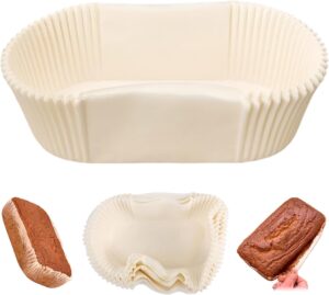 40 peças de forros de forma de pão 19 x 9 x 6,3 cm, formas de papel antiaderentes, descartáveis, resistentes ao calor, retangulares
