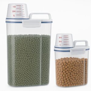 Kit 2 Potes Hérmetico para Armazenamento com Copo Medidor de Plástico Pote Para Grãos Farinha Premium