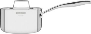 Panela Tramontina Grano em Aço Inox Corpo Triplo com Tampa e Cabo 16 cm 1,7 L