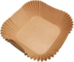 Formas Quadradas de Papel Descartável Antiaderente Protetora para Airfryer Forro Tapete Forminha Assadeira (50)