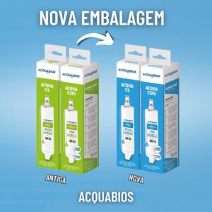 Kit 2 unids Refil Filtro Purificador de Água Consul CS Acquabios | Compatível Consul CPC30, CPC31, CPB34, CPB35, CPB36 (CPB34AS, CPB34AF, CPB34AB, CPC31AF, CPC31AB, CPC30AB, CPC30AF, CPB35AF, CPB36AB)