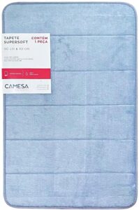 Tapete de Banheiro Super Soft – 60cm x 40cm Azul Camesa