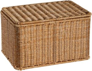 ＫＬＫＣＭＳ Sundries Organizador cesto de cesta de tecido decorativo portátil recipiente portátil Sundries para lanches de despensa de de cozinha em casa, M