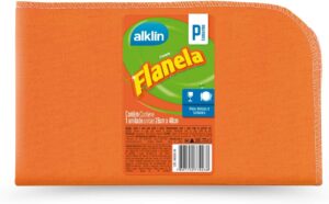 Flanela 28×48 cm P, Alklin, Laranja
