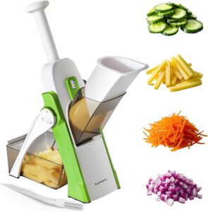SupMaKin Cortador de mandril seguro para cozinha, fatiador de batata, cortador e cortador de legumes, cortador de batatas, cortador de batatas, cortador de batatas, cortador de batata, presente de