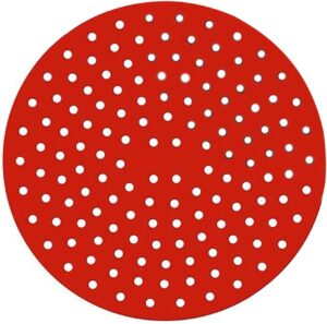 Forros de fritadeira a ar redonda de silicone reutilizável forro de fritadeira a ar livre de BPA antiderrapante tapete redondo para fritadeira a ar, cesta a vapor e mais