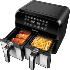 Fritadeira Air Fryer Dual Duplo Cesto 8L, Mondial, 2200W, 110V – AFD-01-BI